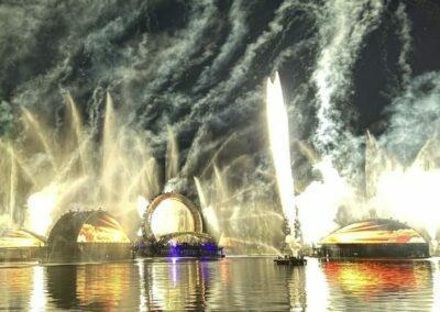 Theme Park Fireworks Show